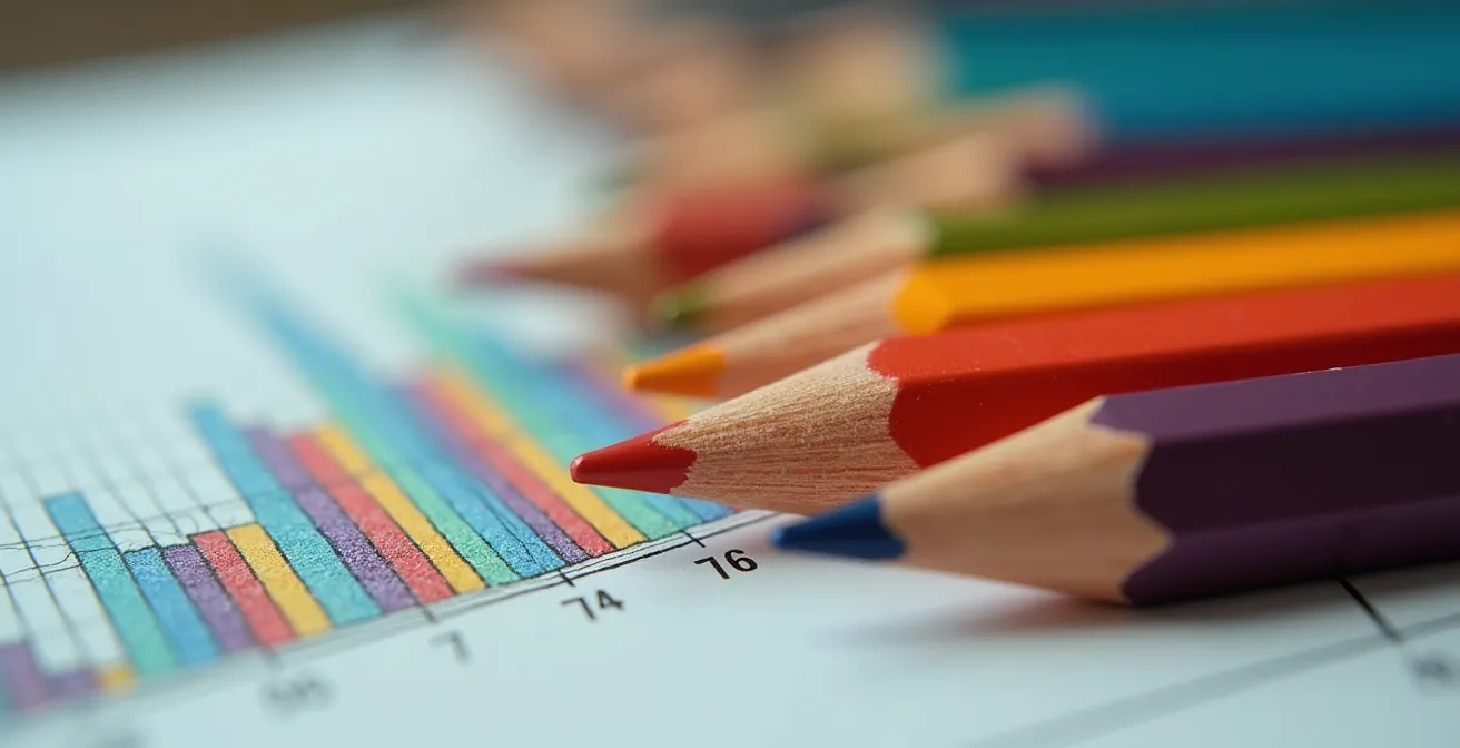 Vista macro de gráficos y análisis de datos simplificados