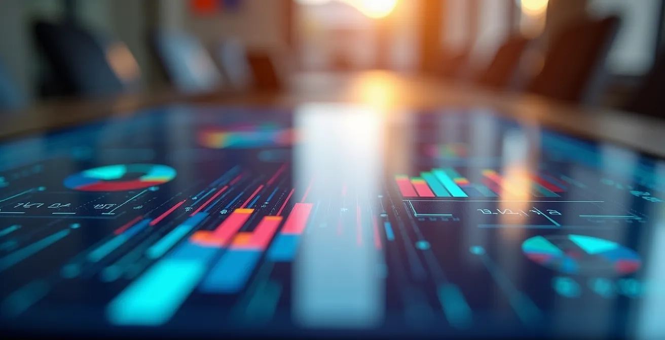 Vista macro de datos analíticos con enfoque en métricas de conversión y ventas, no en likes.