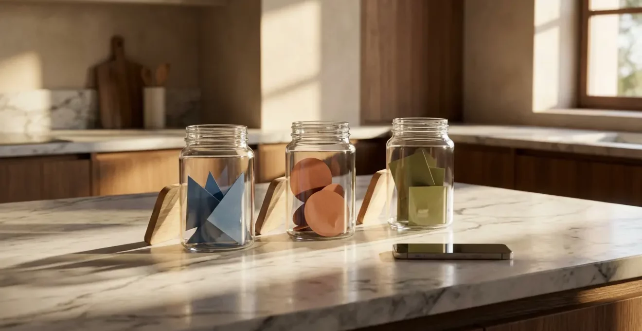 Sistema de organización financiera con múltiples cuentas bancarias visualizadas