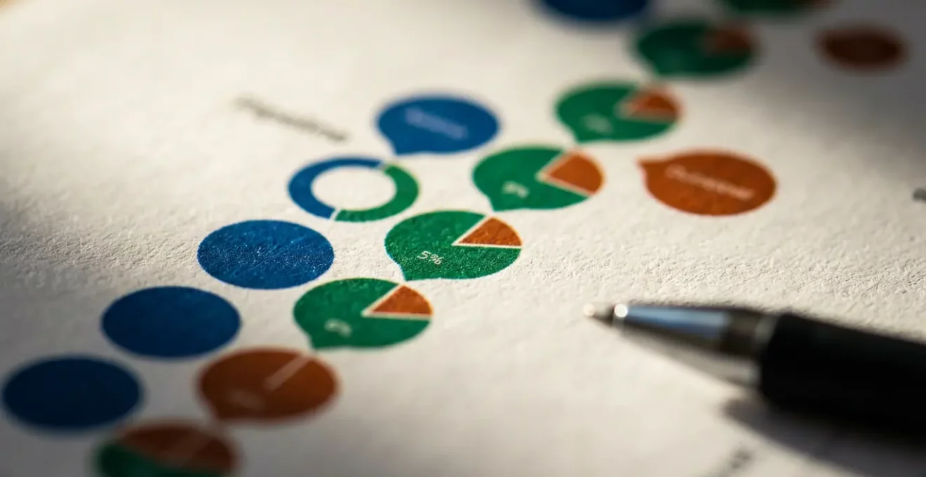 Vista macro de gráfico de pipeline de ventas con elementos visuales de seguimiento